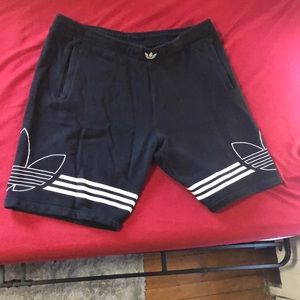Adidas fleece shorts with zipper pockets